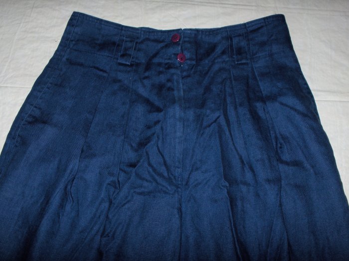 Ann Tjian-Kenar Navy Blue Linen dress pants size 10