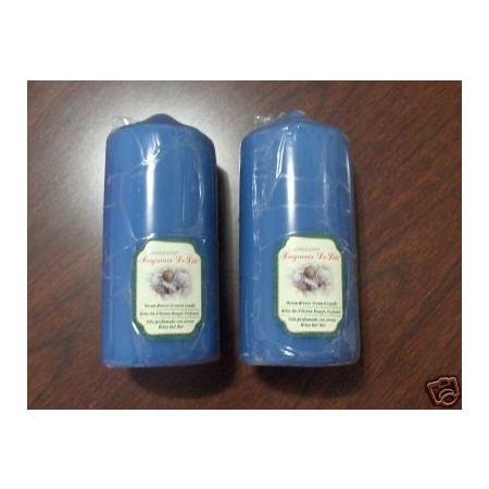 2 Ocean Breeze scented candles~3 x 6 pillars