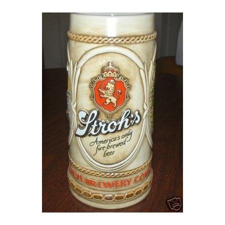Stroh Brewery MISSPELLED beer stein~COLLECTABLE Mint