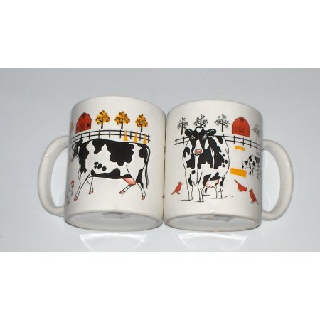 Cow mugs-set of 2 cows decor coffee mugs