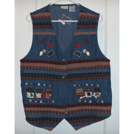 Bobbie Brooks holiday vest-denim sz LG