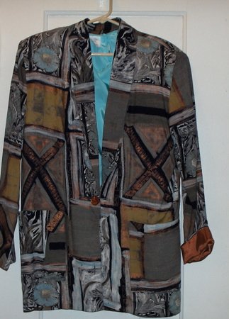 Fall Blazer w/ matching shell sz 10 brown/copper/blue