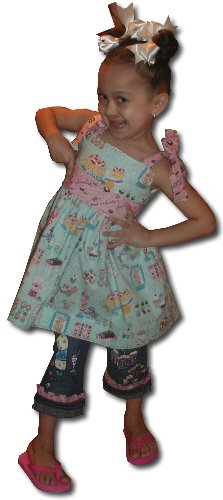 Sweet Picnic Custom Hand Painted Boutique Capri Set sz12M-8