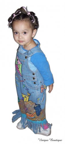 Unique Boutique Beach BUM Boutique Overalls sz. 03M-3T