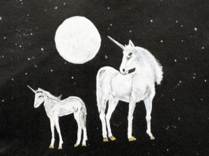 Collector's Leather Painting Of "The UniCorn," Item 162