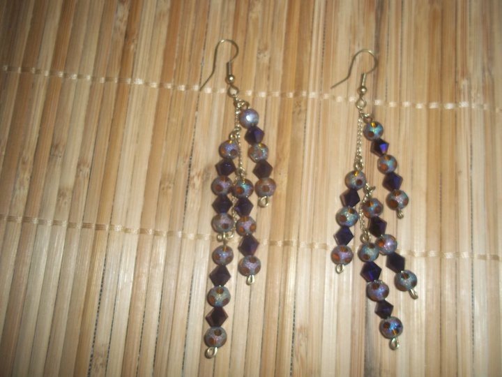 Purple royale Dangles