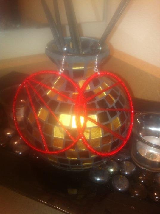 Medium fire red Hoops