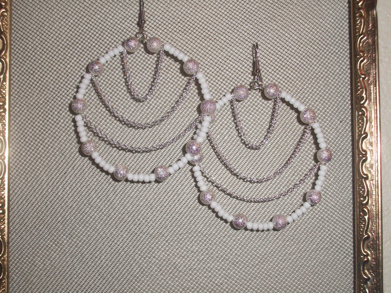 Beaded Chain Hoops