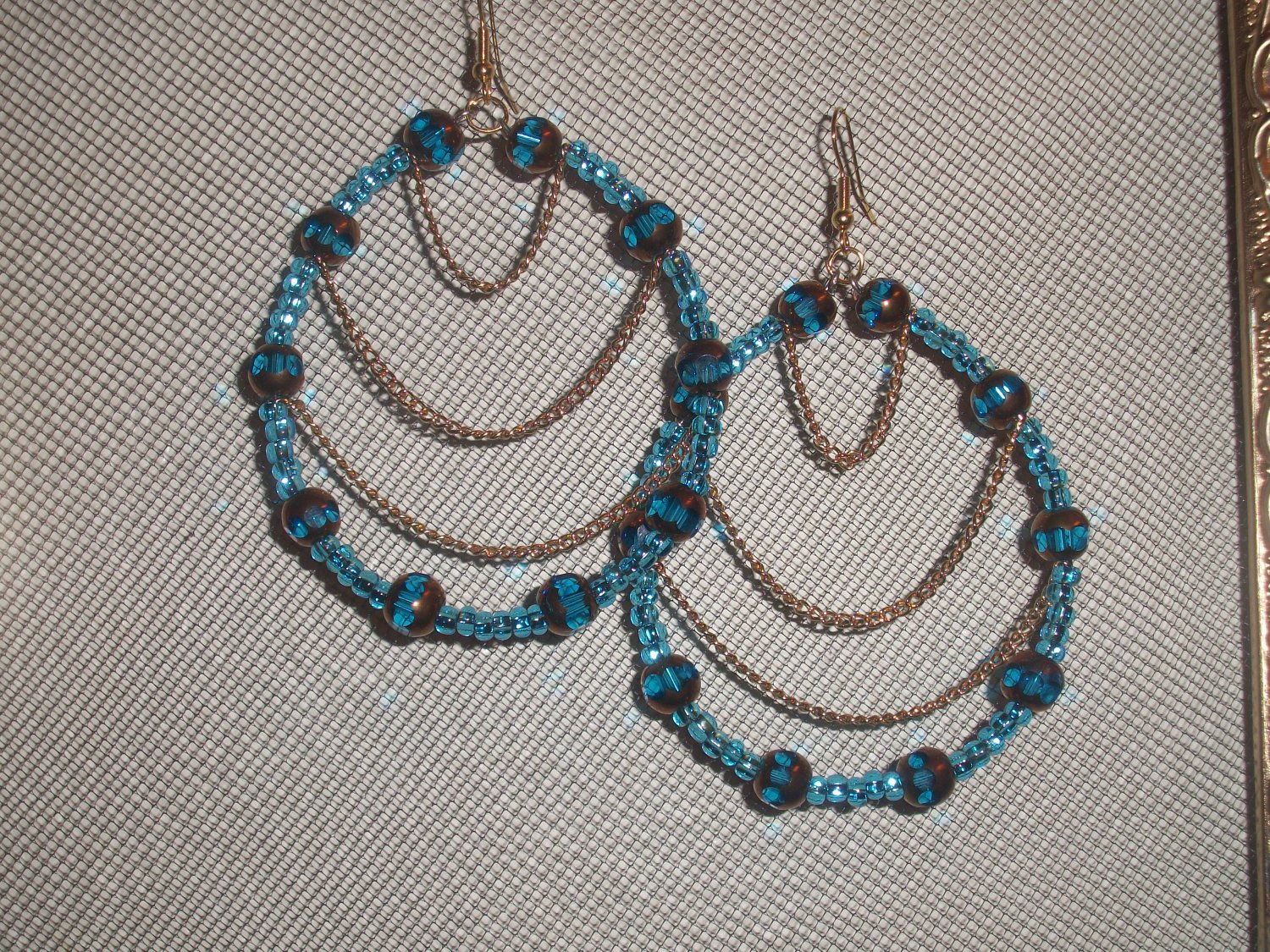 Beaded Chain Hoops