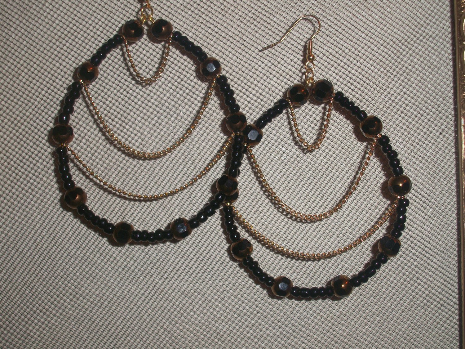 Beaded Chain Hoops