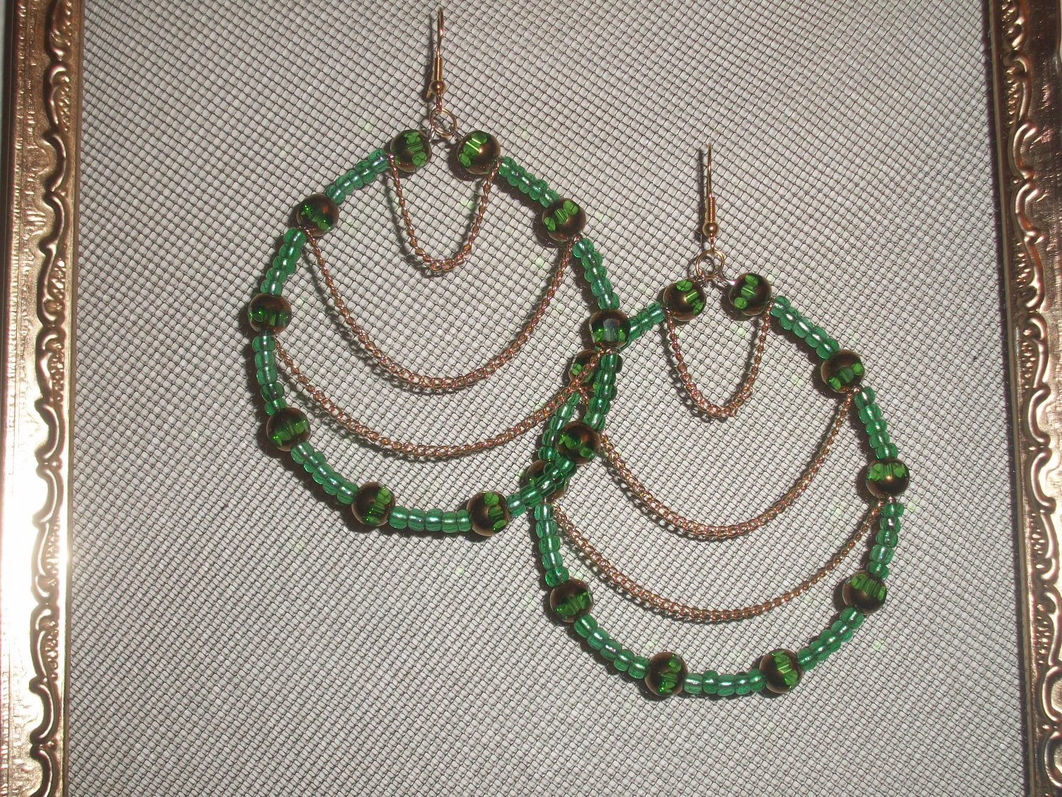 Beaded Chain Hoops