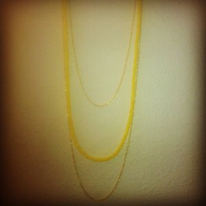 Yellow beaded necklace Earrings