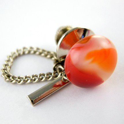 Abstract Fused Glass Tie Tack