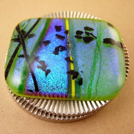 Spring Striped Dichroic Poker Card Protector