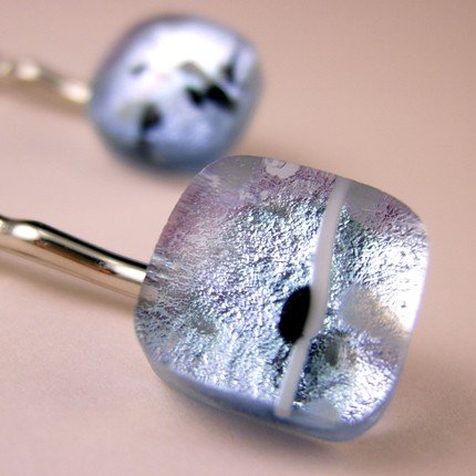 Dichroic Glass Bobby Pins