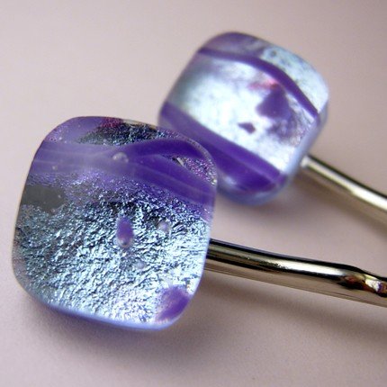 Two Hair Pins with Dichroics