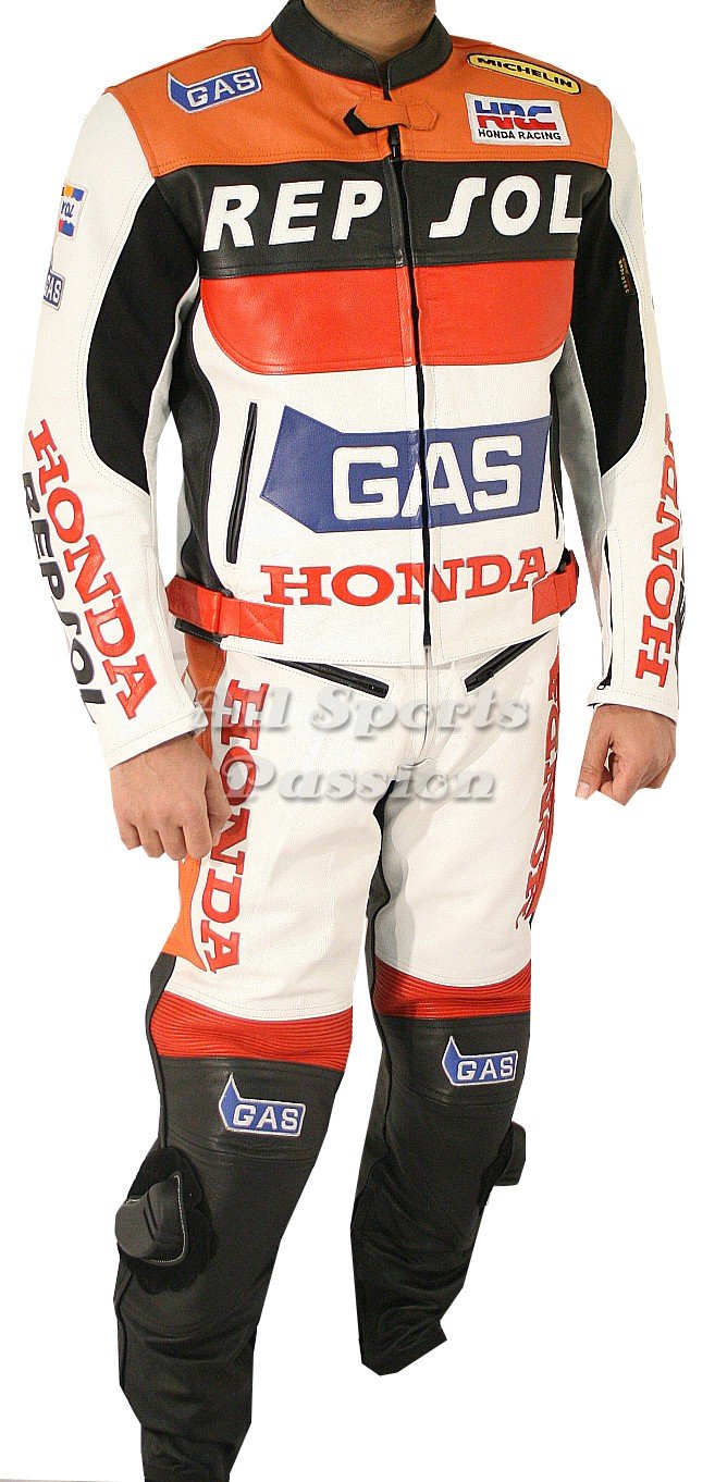 Honda Repsol Gas Motorbike Leather Suit ASP-7707