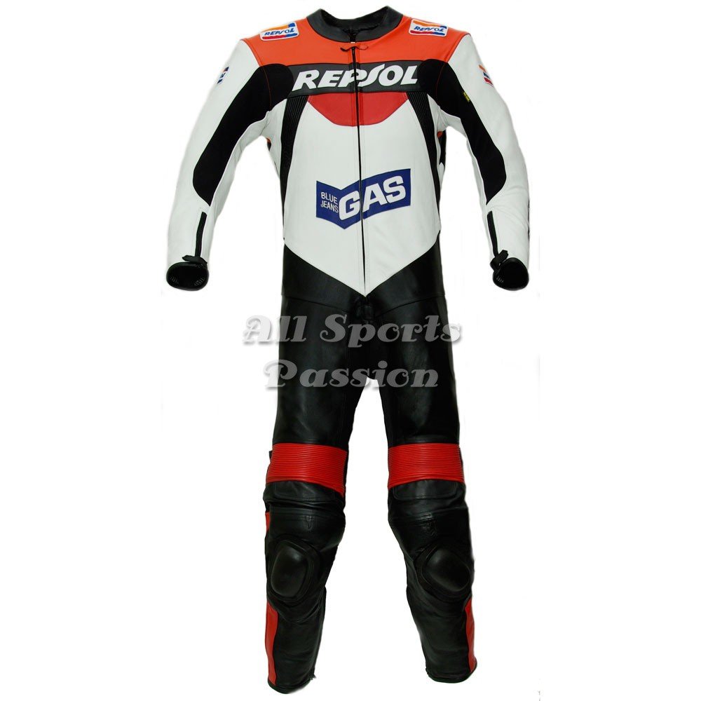 Repsol Gas Motorbike Racing Leather Suit ASP-7705