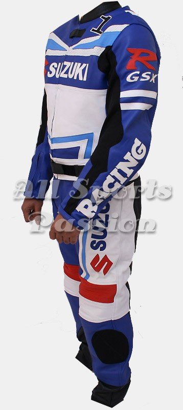 Suzuki Motorbike Racing Leather Suit 2-Pc ASP-7712