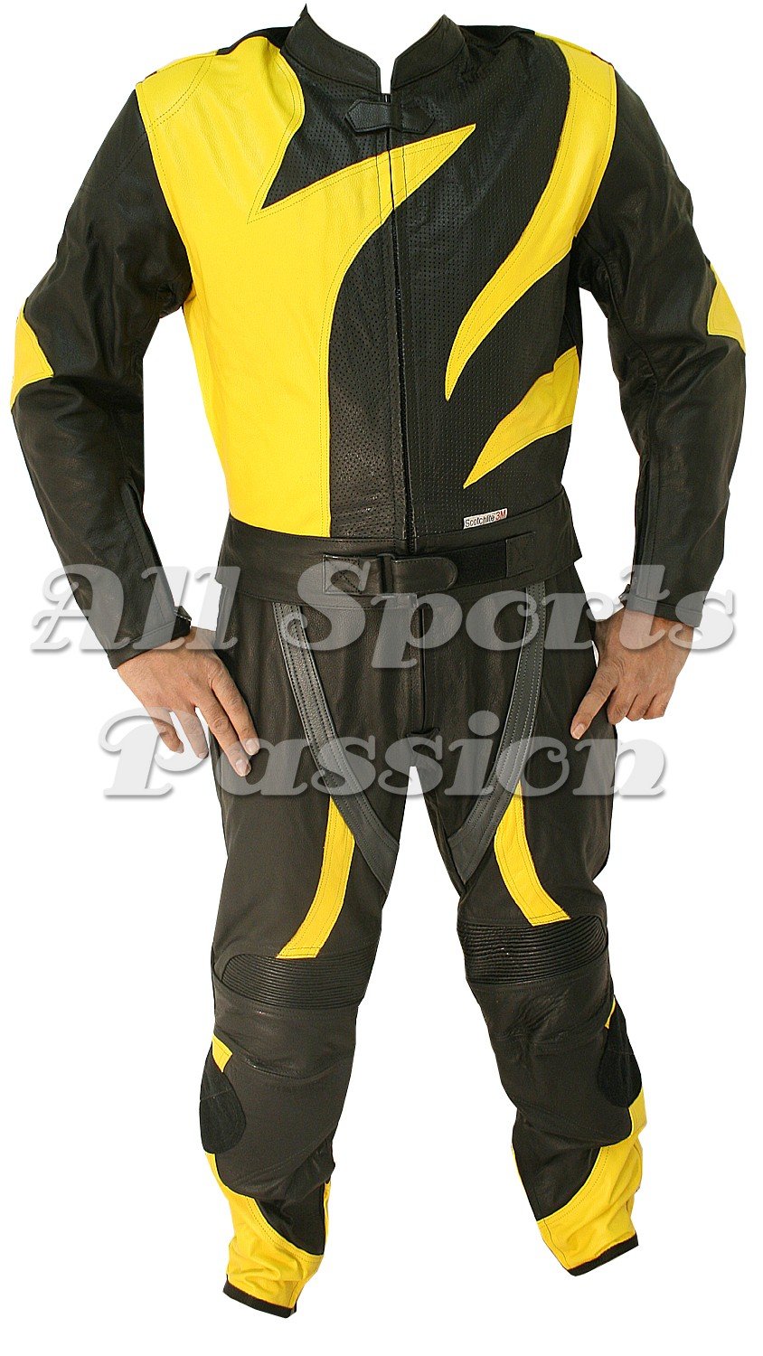 Mens Skelton Motorbike Racing Leather Suit ASP-7720