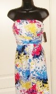 DONNA RICCO WOMEN STRAPLESS DRESS