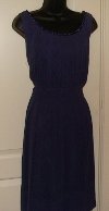 DONNA RICCO WOMEN'S JEWEL NECKLINE SILK DRESS