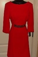 DONNA RICCO WOMENS FRENCH CREPE DRESS