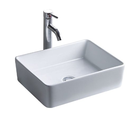 18-1/4" White Above Counter China Lavatory (CSA1714-5)
