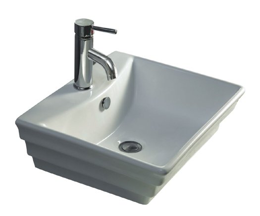 19" White Above Counter China Lavatory (CTA1917-7)