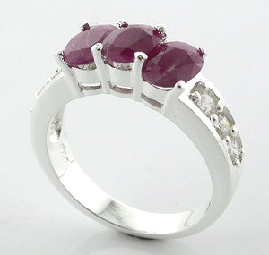 2.5 CT GENUINE RUBY LADIES RING
