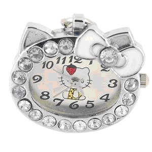 New Head Hello Kitty Keychain Watch Crystal Steinless