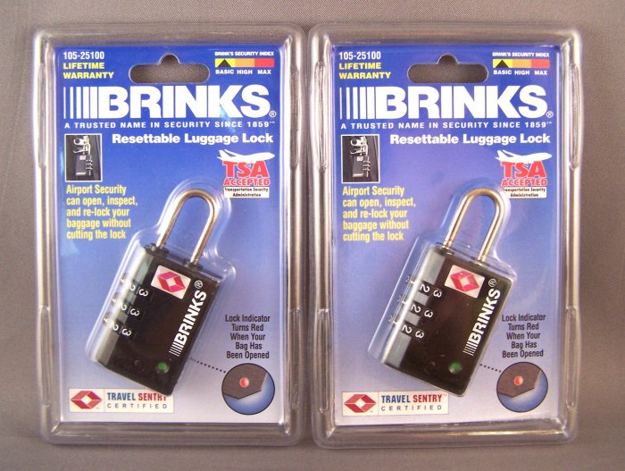 2 Tsa Travel Sentry Luggage Locks With Indicatior