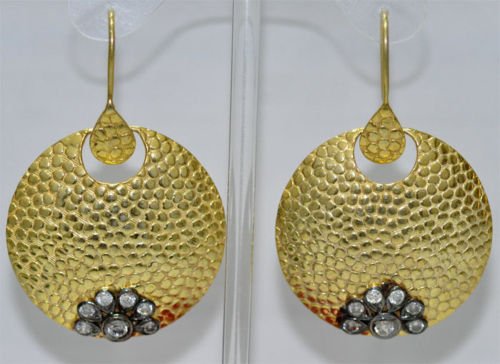 Beautiful Soild 92.5% Silver Round Chandelier Earrings