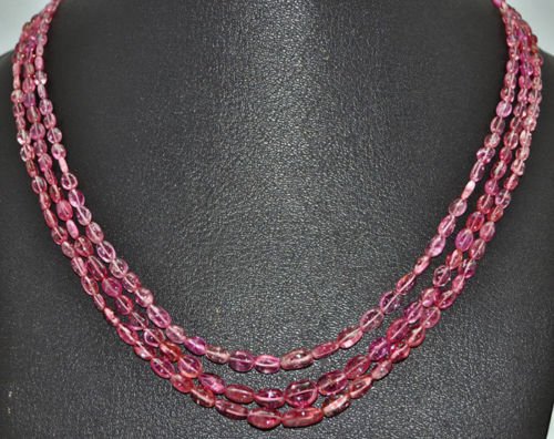 Beautiful Pink Tourmaline Bead Jewelry Necklace