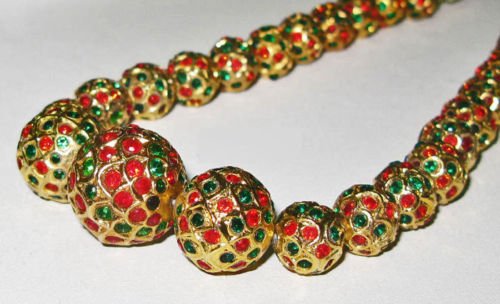 Multi Color Stones Studded In 22Kt Gold Foil Lac Balls