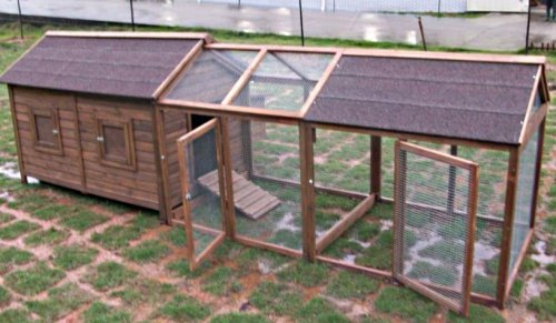 Chicken Coop with Double Run