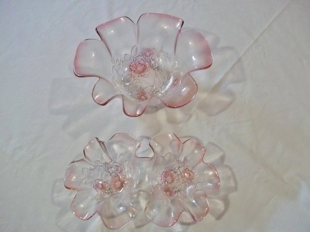 Mikasa Rosella Two Piece Crystal Hostess Bowl Set