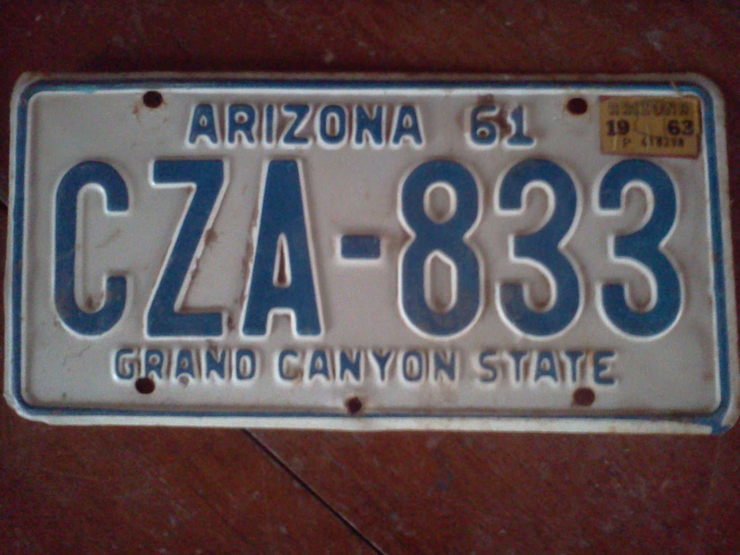 1961 ARIZONA LICENSE PLATE