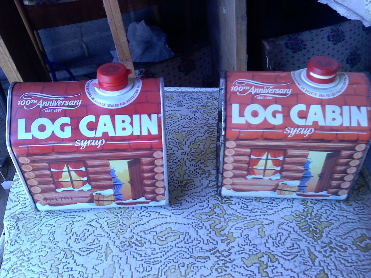 100th ANNIVERCERY LOG CABIN TINS