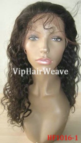 20inch kinky curl human hair full lace wigs #1B HF1016