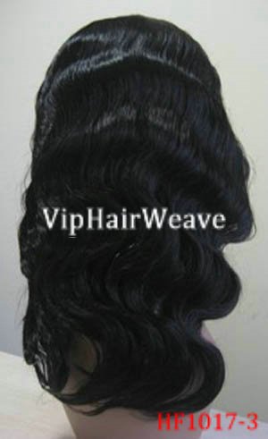 18" Super Wave Human Hair Full Lace Wigs #1 HF1017