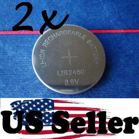 LOT2 LI-ION RECHARGEABLE LIR2450 COIN CELL Battery