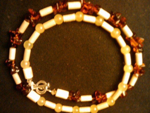 handcrafted 9" gemstone wrap around anklet