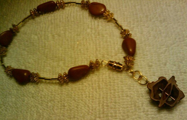 Walnut handcrafted 10" fashion anklet