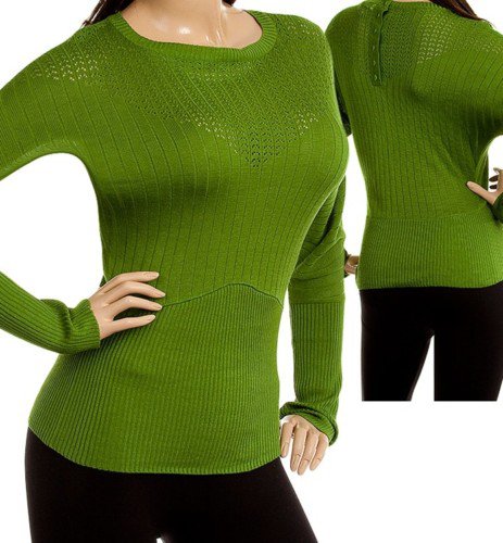 Green Long Sleeve Knit Sweater MEDIUM, LARGE, XLARGE