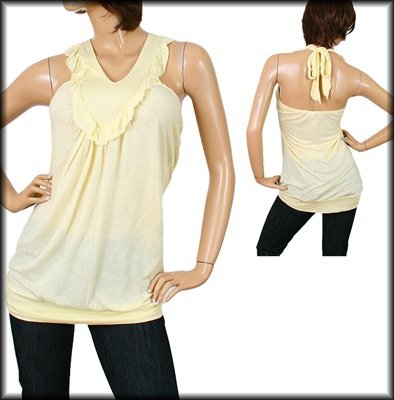 Plus Yellow Halter Top 1XL, 2XL, 3XL