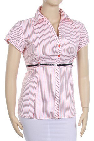 Orange Striped Short Sleeve Shirt 1XL, 2XL, 3XL