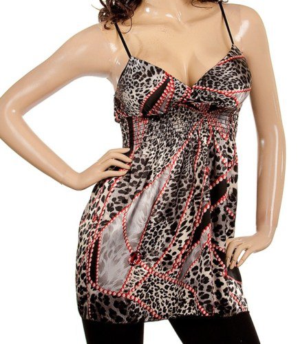 Red and Black Print Blouse SMALL, MEDIUM, LARGE