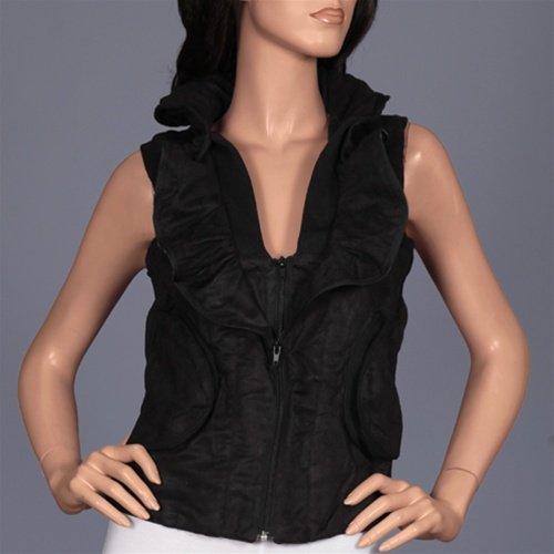 Black Sleeveless Vest with Hood SMALL, MEDIUM, LARGE