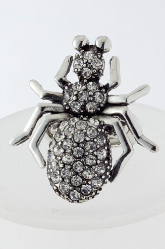 Crystal Ring with Bug Inspired Design